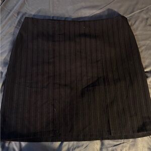 Le Chateau Black Pinstripe Pencil Skirt